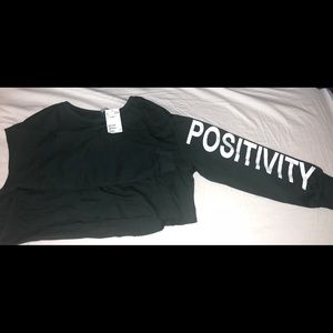 Long sleeve Crop top with Tags.